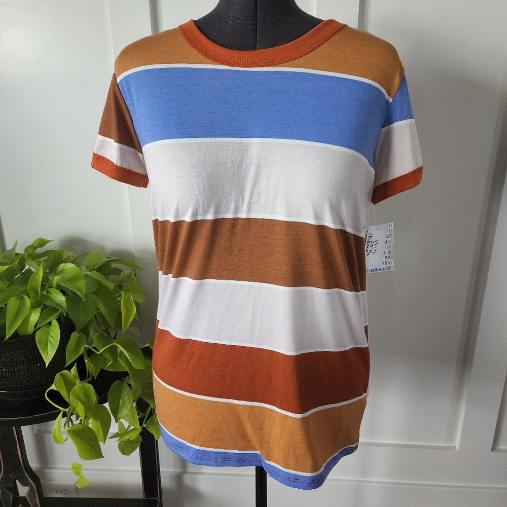 NWT LuLaRoe Tee "Liv" Striped XL